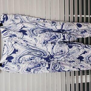 Chico's Paisley Pull on Capri Pants sz 3(XL)